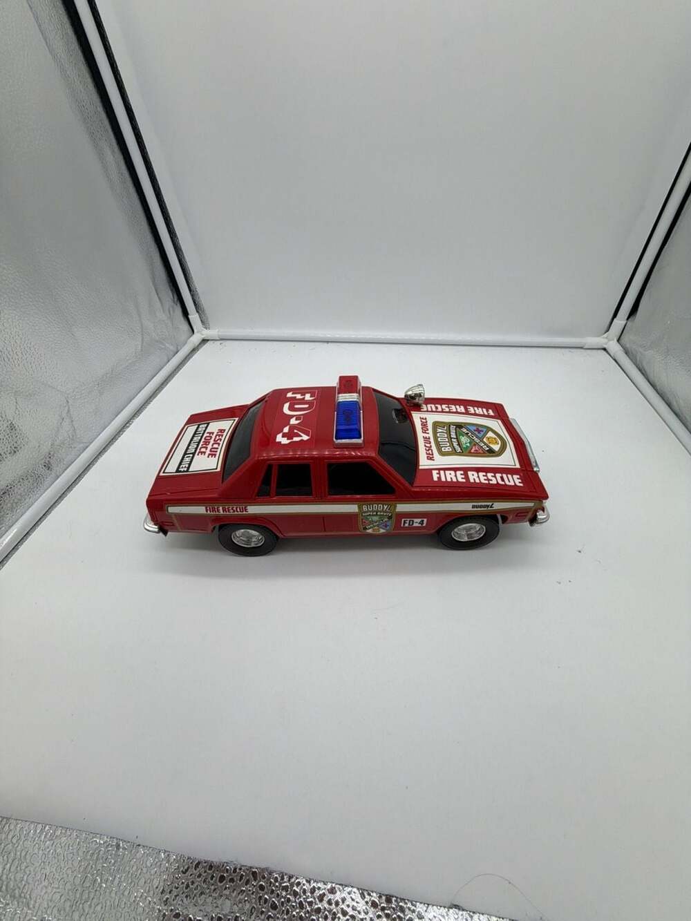 Vintage 1993 Buddy L Rescue Force Super Brute Fire Chief Battalion Chief Toy Car